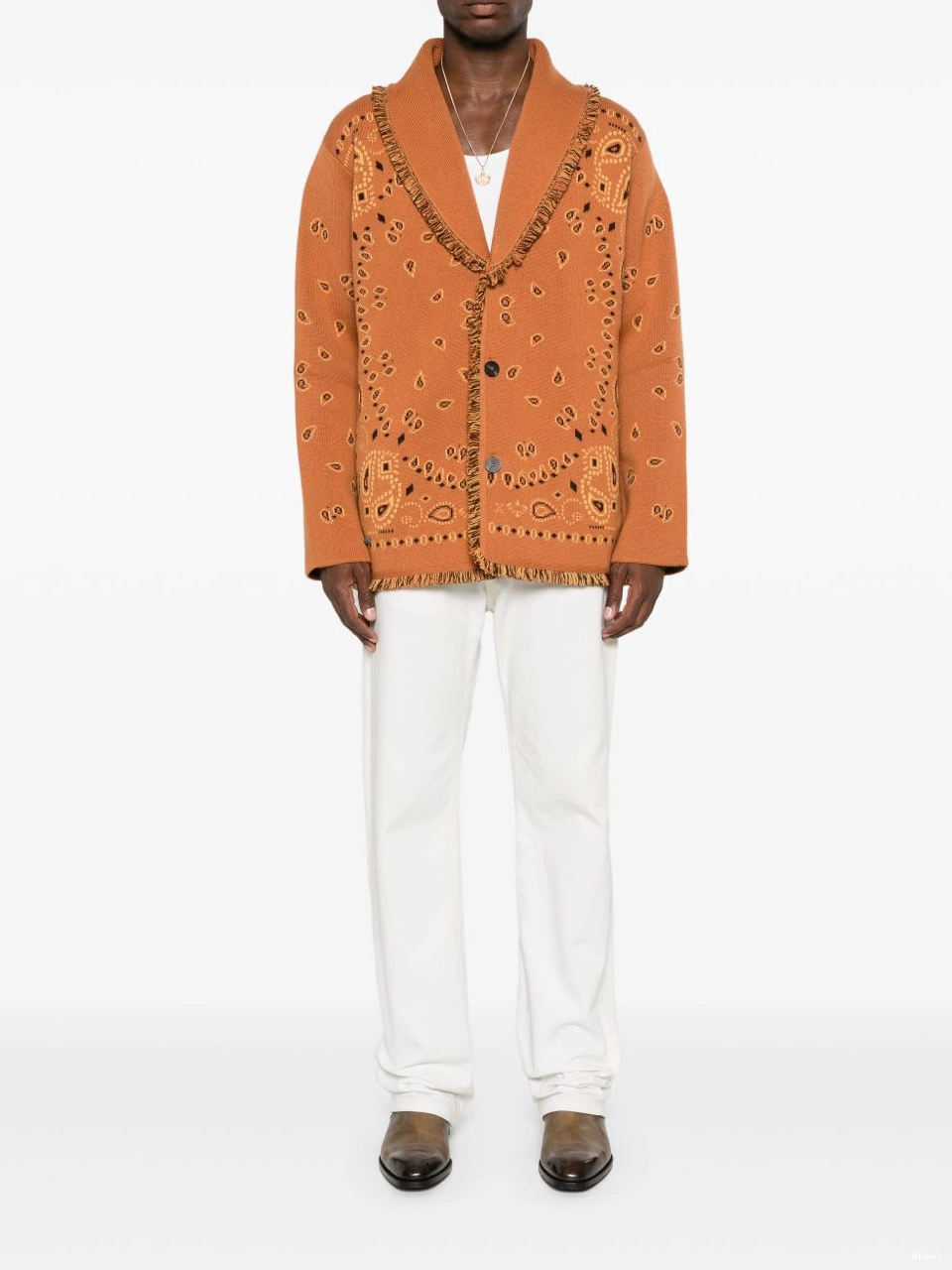 Affordable Alanui cashmere bandana-jacquard cardigan Women 0429